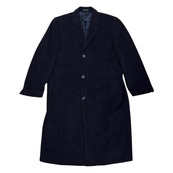 LAUREN RALPH LAUREN Wool Cashmere Luxury Designer Winter Trench Peacoat Men 40R - Picture 1 of 11